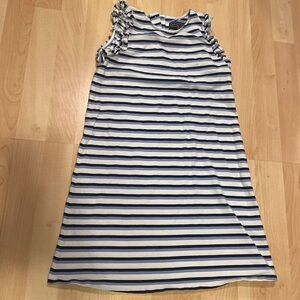 Duffield Lane Blue & White striped Girls dress 12‎